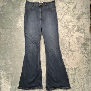 Vibrant MIU Flare Jeans Women Blue Dark Wash High Rise Bell Bottom P522 USA 1X
